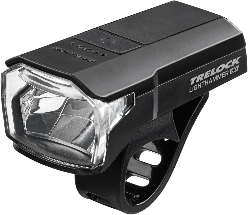 TRELOCK Fahrradlicht LS 480 LIGHTHAMMER 80 Lux, USB Ladefunktion, 100 m Sichtweite, 13 Stunden Leuch