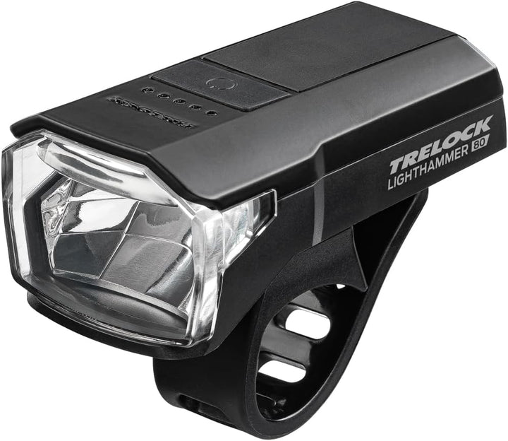 TRELOCK Fahrradlicht LS 480 LIGHTHAMMER 80 Lux, USB Ladefunktion, 100 m Sichtweite, 13 Stunden Leuch