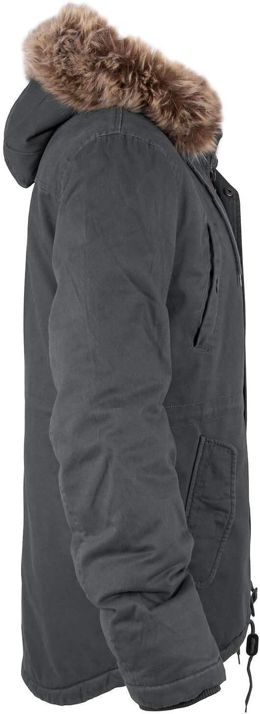 bw-online-shop Winterparka Fishtail mit Futter Herren Parka Jacke M Anthrazit, M Anthrazit