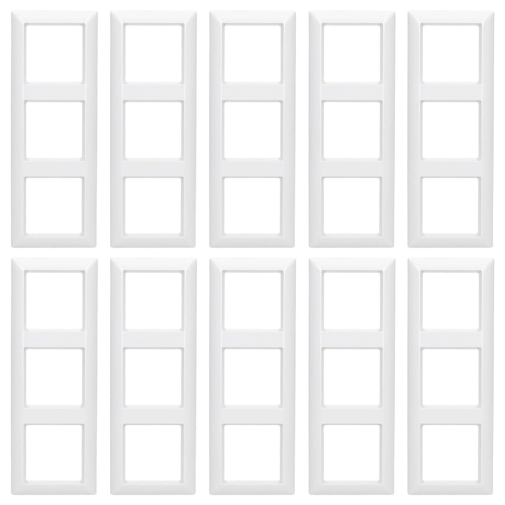 JUNG AS 500 Alpinweiss 10er Set (Rahmen 3-fach) 10x Rahmen 3-fach, 10x Rahmen 3-fach