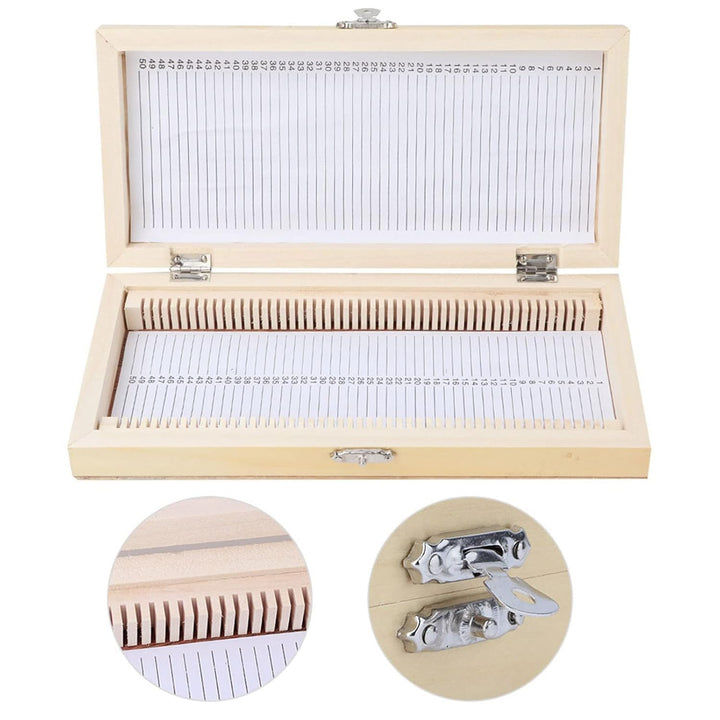 Biology Glass Prepared Microscope Slides Specimens Wooden Slide Storage Box Case for Biology Slice C