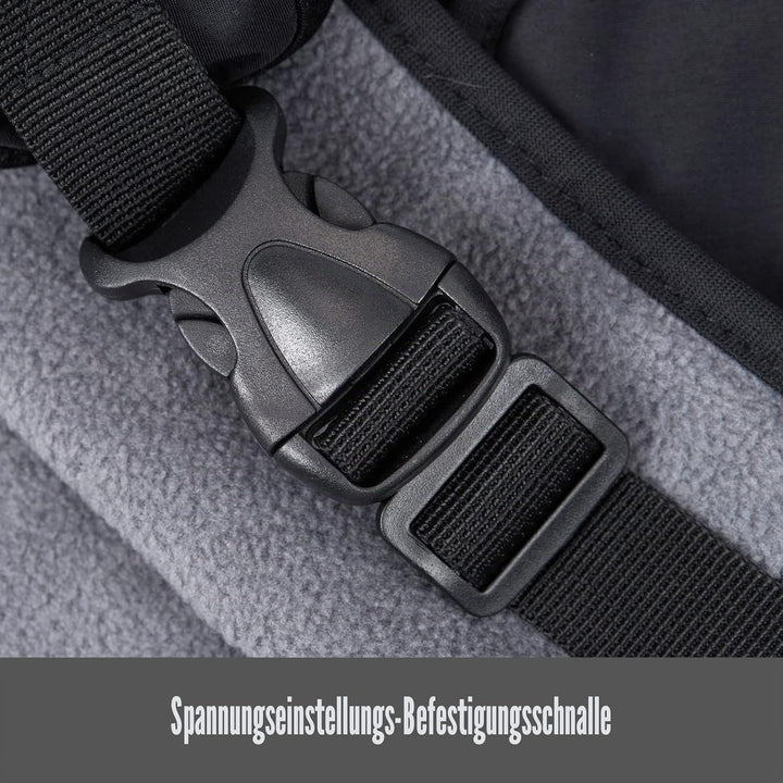 Wasserdichter Hundemantel mit Fleecefutter - Winddichter Wintermantel &amp; Regenjacke mit Reflektorstre