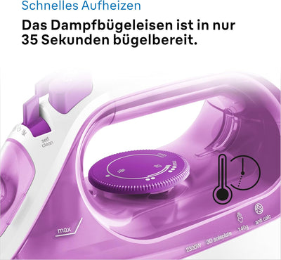 Braun TexStyle 3 SI 3030 PU Dampfbügeleisen - Bügeleisen mit FreeGlide 3D Bügelsohle, Selbstreinigun