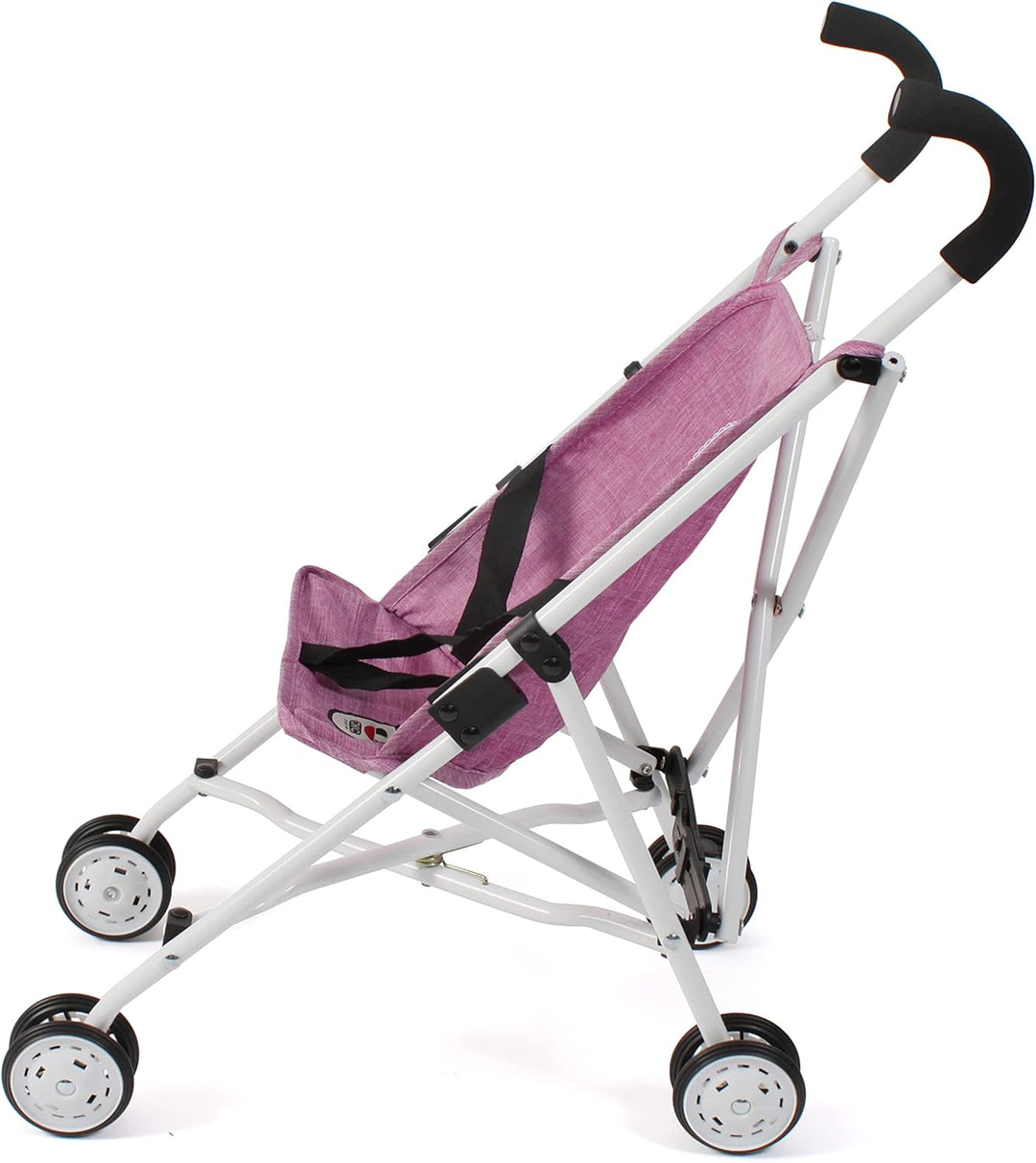 Puppenbuggy Roma, Puppenwagen, Mini-Buggy, Jeans Pink