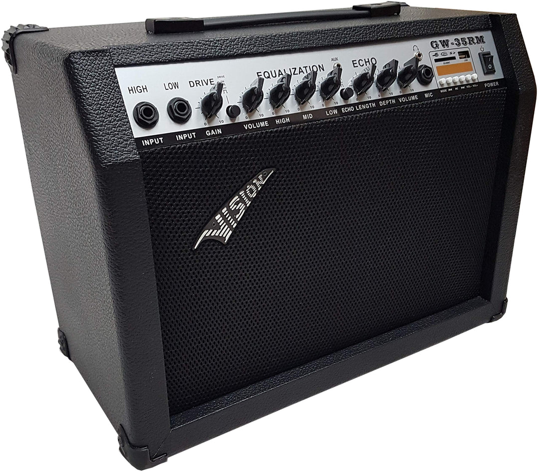 GITARRENVERSTÄRKER 65WATT - E Gitarren VERSTÄRKER - Distortion - MIKROFONEINGANG - Echo - Hall - 7 K