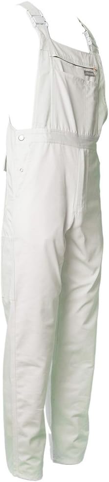 Planam 0833058 MG 260 Latzhose, Weiss, Grösse 58 Weiss 58, Weiss 58