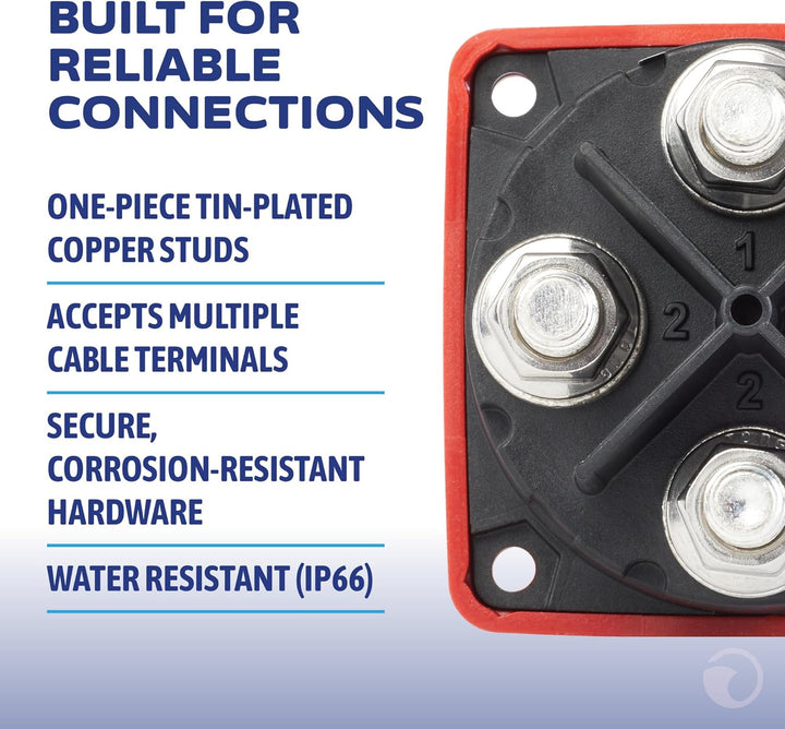 Blue Sea Systems Batterieschalter m-Serie, 300 A, Dual Circ. Plus MULTICOLOR, Dual Circ. Plus MULTIC