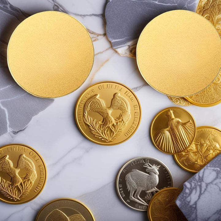 20 Stück Individuelle Challenge Coin Rohlinge für Lasergravur - 40mm Messing Münzrohlinge, Laser-Gra