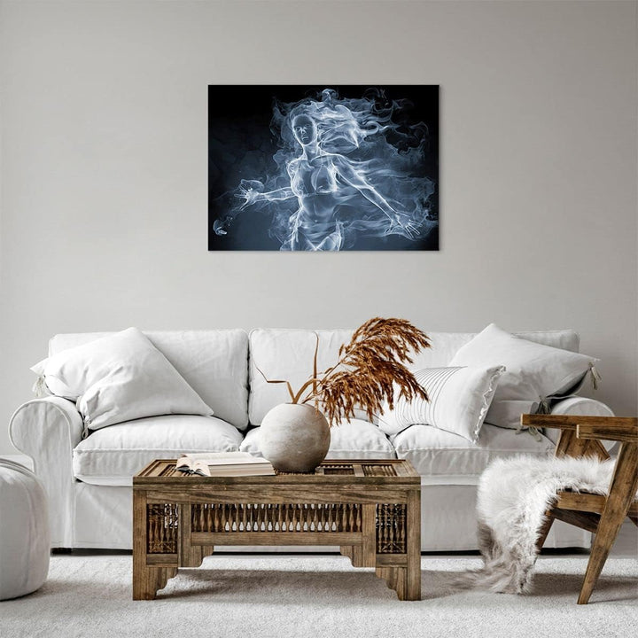 Bilder auf Leinwand Mädchen rauch nebel kunst Leinwandbild 70x50cm Wandbilder Dekoration Wohnzimmer