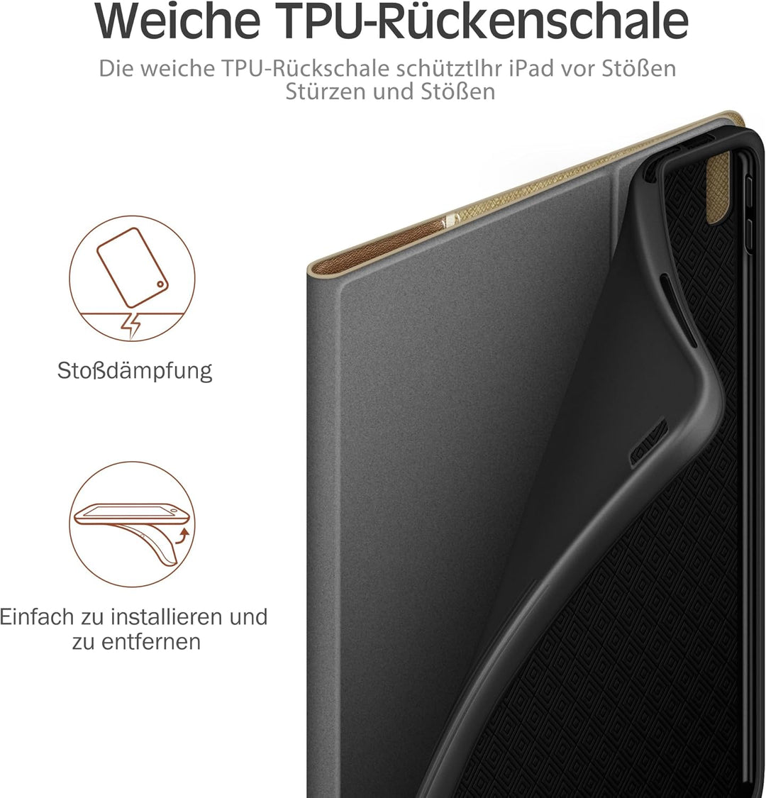 KingBlanc für iPad A16 Hülle 11. Generation 11 Zoll 2025, iPad 10. Generation 10,9 Zoll 2022 mit Pen