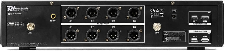 Power Dynamics PD528 UHF Funkmikrofonsystem mit 8 Mikrofonen