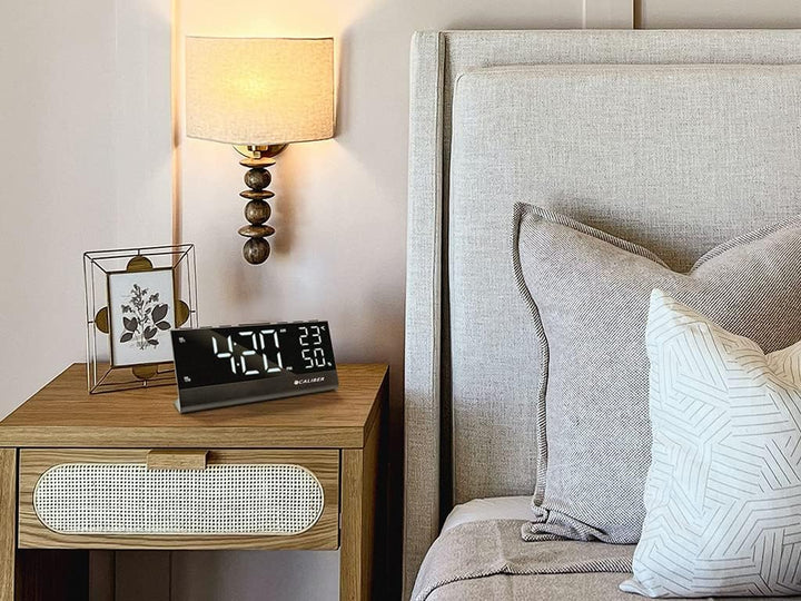 Caliber Radio Wecker - FM-Radio - Digital Wecker - Alarm Clock - Schwarz - Dimmbarer LED-Anzeige - T