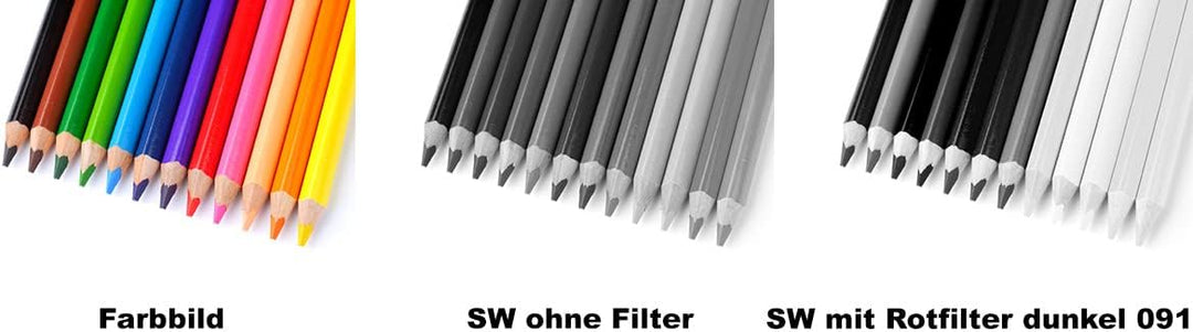B+W Rotfilter dunkel 091 MRC Basic 105mm (16x vergütet, Professional)