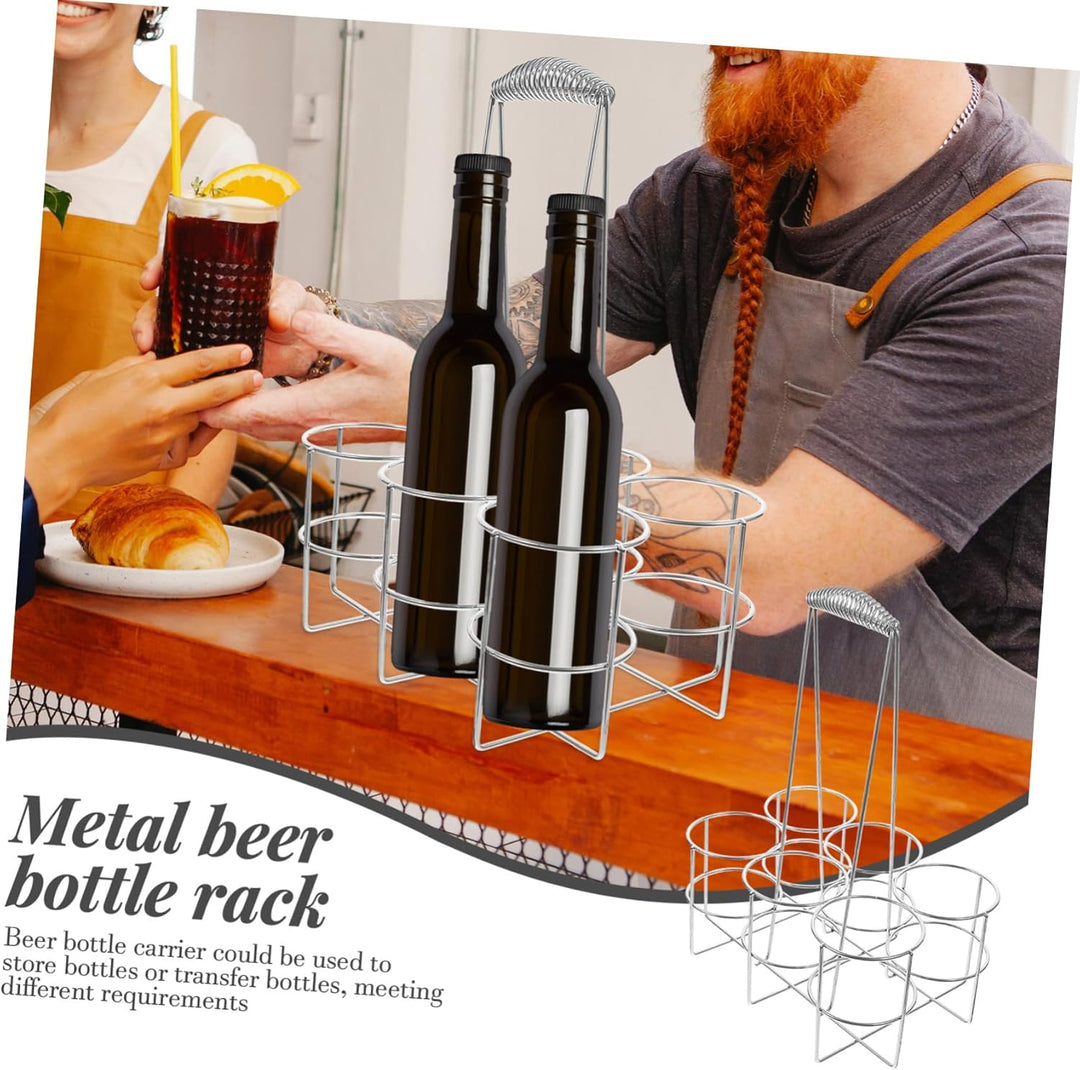 Veemoon Bierflaschenhalter Aus Metall Flaschenorganizer Tragbar Flaschenregal Für Bier Und Wein Bier