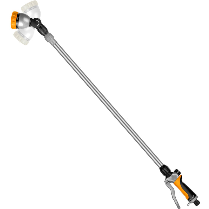 RESTMO Langer Teleskop Giessstab 92-152 cm, Lang Gartenbrause Metall mit 180° schwenkbaren Kopf, 7 S