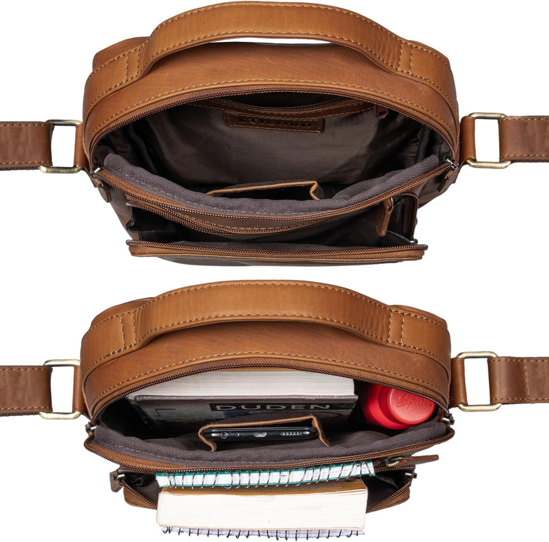 STILORD 'Ivan' Männerhandtasche Leder Messenger Bag Herren Tasche zum Umhängen Echtleder Schultertas