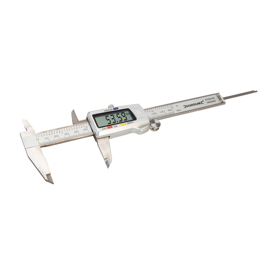 Silverline 380244 Digitalmessschieber 150 mm, 150 mm