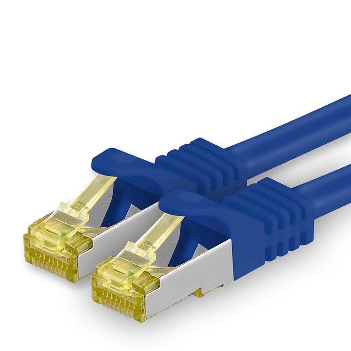 1aTTack.de Cat.7 Netzwerkkabel 30m Blau 1 Stück Cat7 Ethernetkabel Netzwerk LAN Kabel Rohkabel 10 Gb