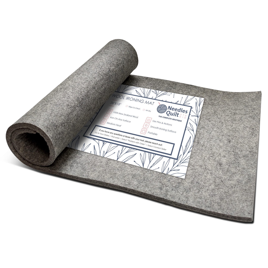 XL Woll-Pressmatte, 91,4 x 45,7 cm, 100% natürliche neuseeländische Wolle, Bügelmatte für Quilten, B