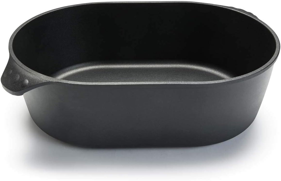 Aluguss Bräter mit Deckel, backofenfest bis 280 °C, Antihaft beschichtet, Induktion, Made in Germany