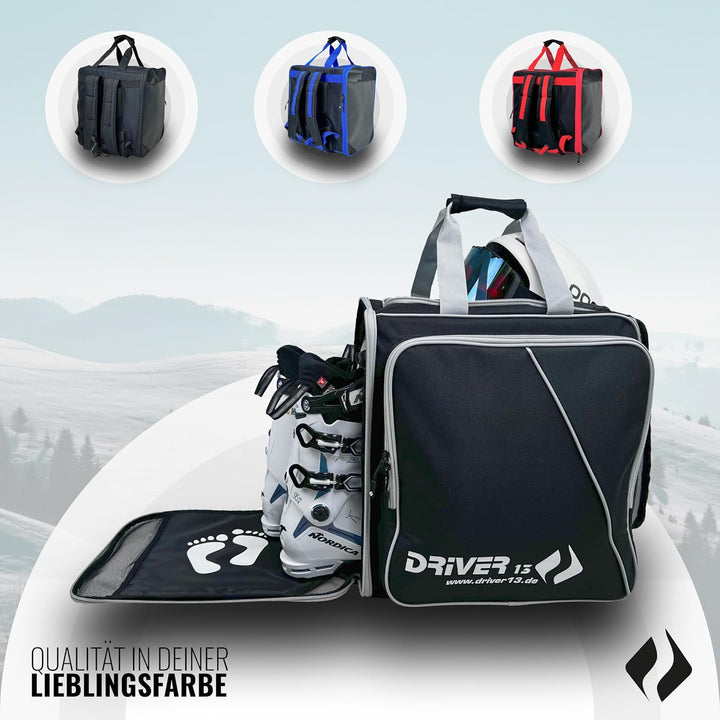 Driver13 Skischuhrucksack mit Helmfach Ideal für Deine Skischuhe mit Helmfach für Hart + Snowboard B