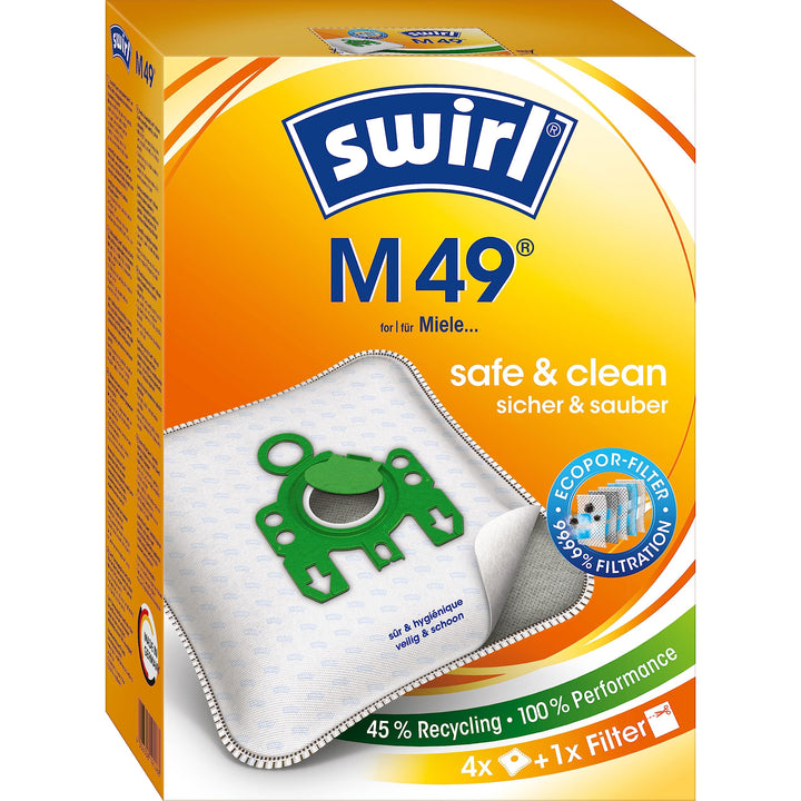Swirl 205622 Staubfilterbeutel H32 MP Plus Air Space, 4 Beutel SW10554, SW10554