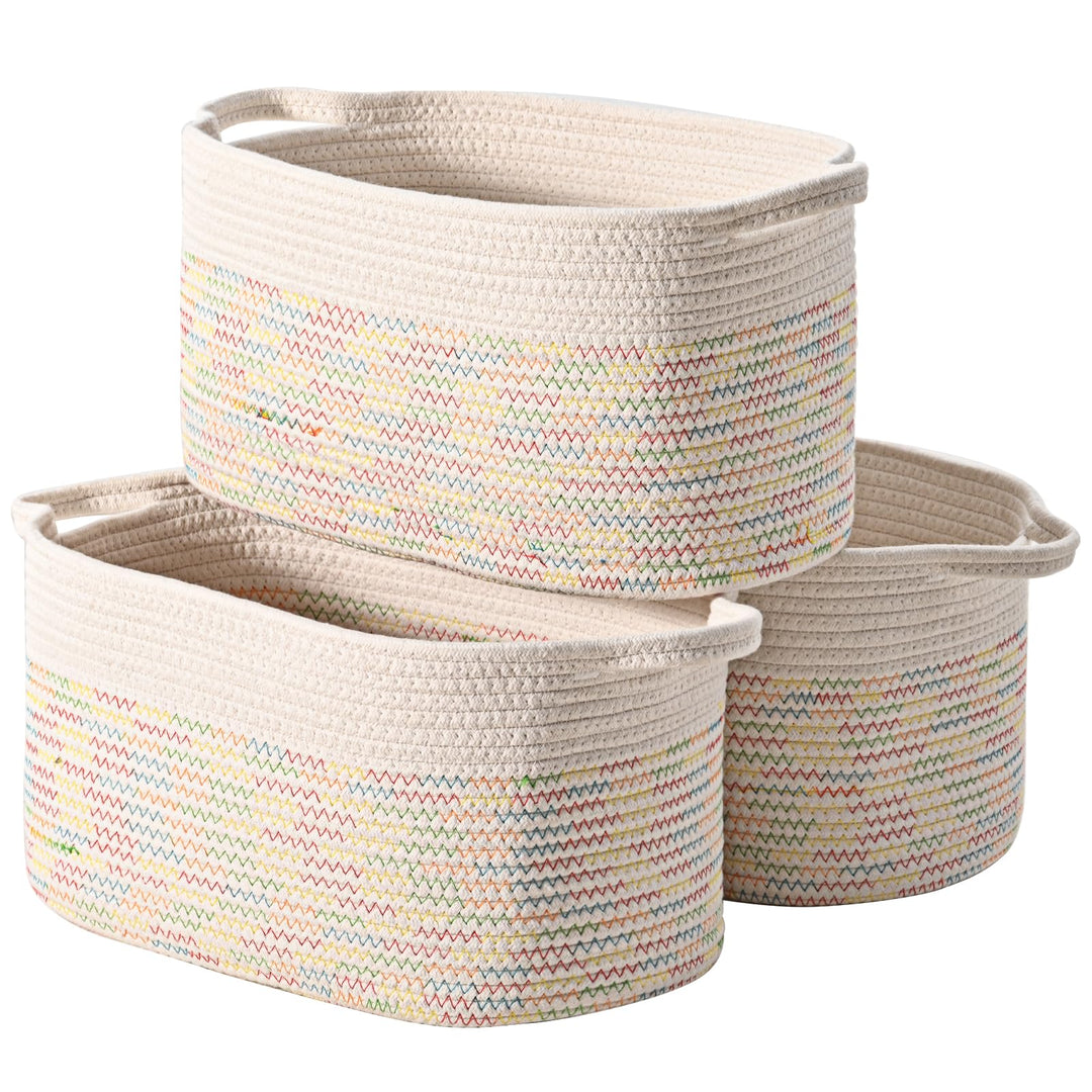 Baumwollseil gewebter Aufbewahrungskorb, verwendet für Baby Hamper Spielzeug Organizer, Geschenkkörb