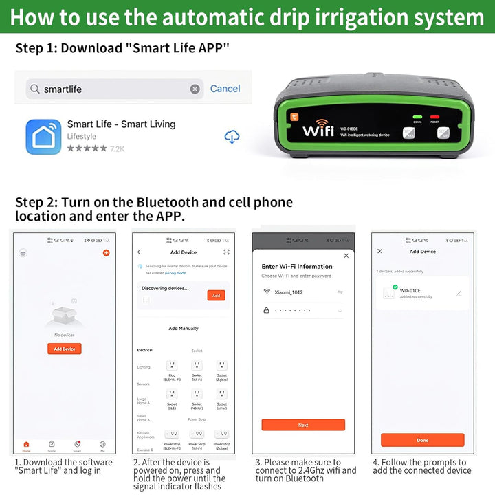 Automatisches Bewässerungssystem Indoor für Garten Pflanzen, Vankarr WiFi Automatische Bewässerung m