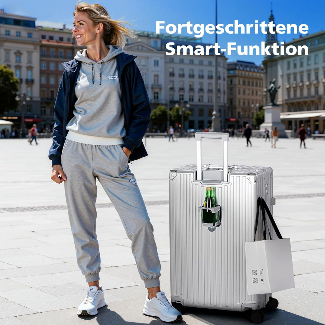 ALPHA CAMP Kofferset 2 Teilig Grösse M L Reisekoffer Leicht Hartschalenkoffer Polycarbonat Luggage S