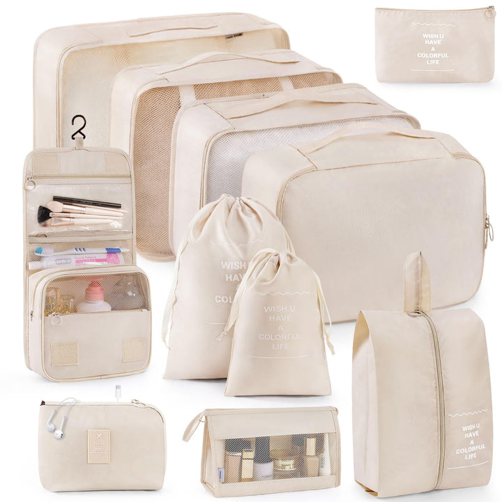 Anjing koffer Organizer 11-teilig, Packing Cubes, leichte Reisegepäck-Organizer, platzsparend, wasse