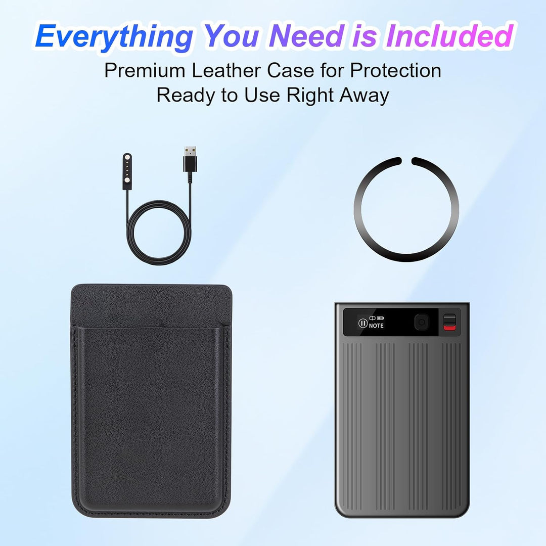Qoosea AI Sprachrecorder 64GB Digitaler Voice Recorder mit ChatGPT-4.0 Transkription & Mind Map, App