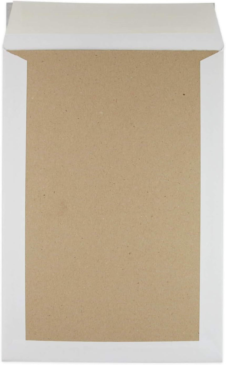 Papprückwandtaschen Versandtaschen B4 250x353mm weiss 125 Stück - Div. Formate weiss braun mit oder