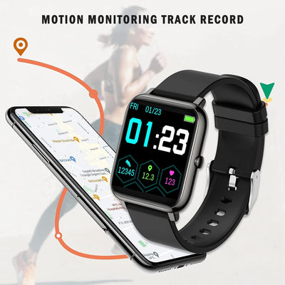 SUPBRO Smartwatch Fitness Armband Tracker 1.4" Voller Touch Screen Wasserdicht IP67 Armbanduhr Smart