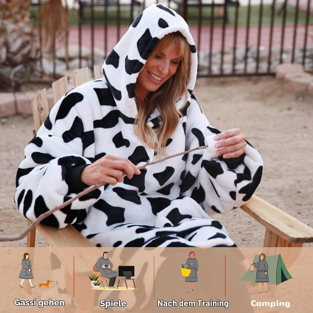 Catalonia Classy Oversized Sherpa Hoodie Decke, grosses Kapuzen-Sweatshirt für Frauen, weiche gemütl