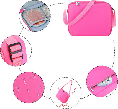 Annmore Tasche für TIMIO Starter Kit, mit Netztaschen für 4 Satz 20 Discs, Rosa, Rosa