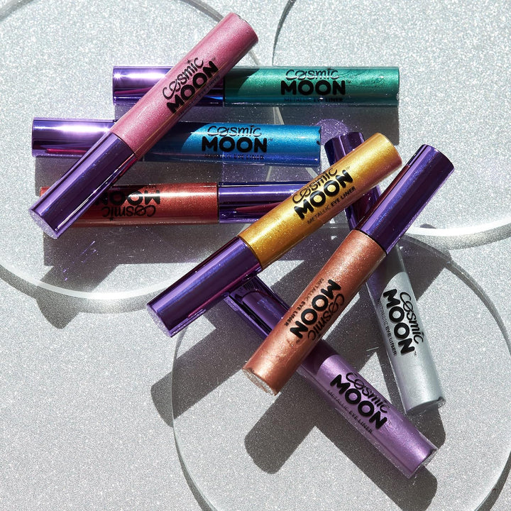 Cosmic Moon - Metallic-Eyeliner - 10ml - Für faszinierende Metallic-Augenstile - Set mit 8 Farben -