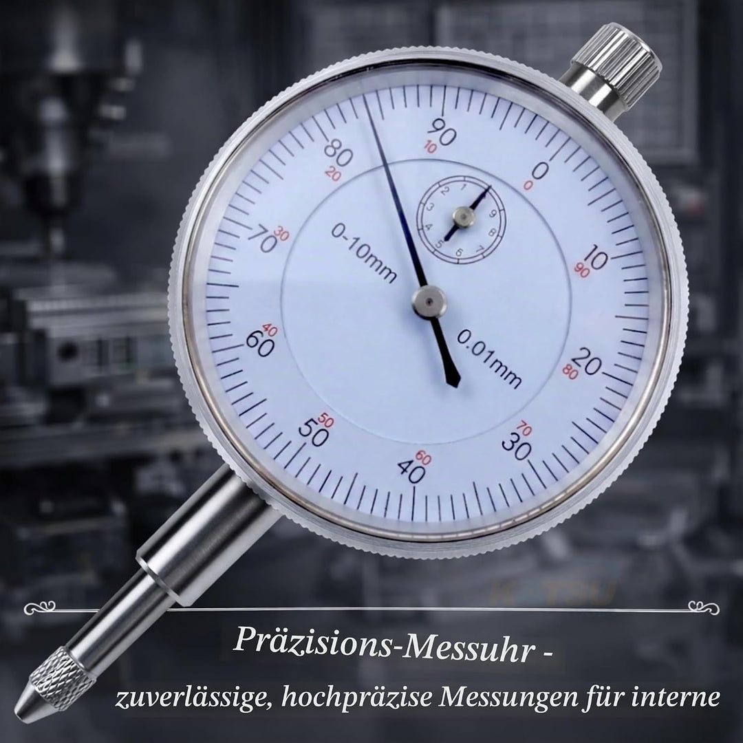 KATSU Innendurchmesser Messuhr Set, 50-160mm Metrisch 0,01mm Präzisions Bohrungslehre Messuhr Zylind