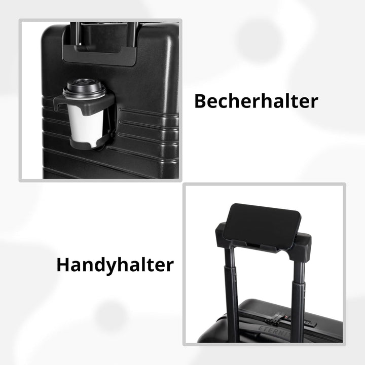 ETERNITIVE - Koffer I Reisekoffer aus ABS I Rollkoffer I Reisetrolley Leicht mit Doppelrollen 360° I