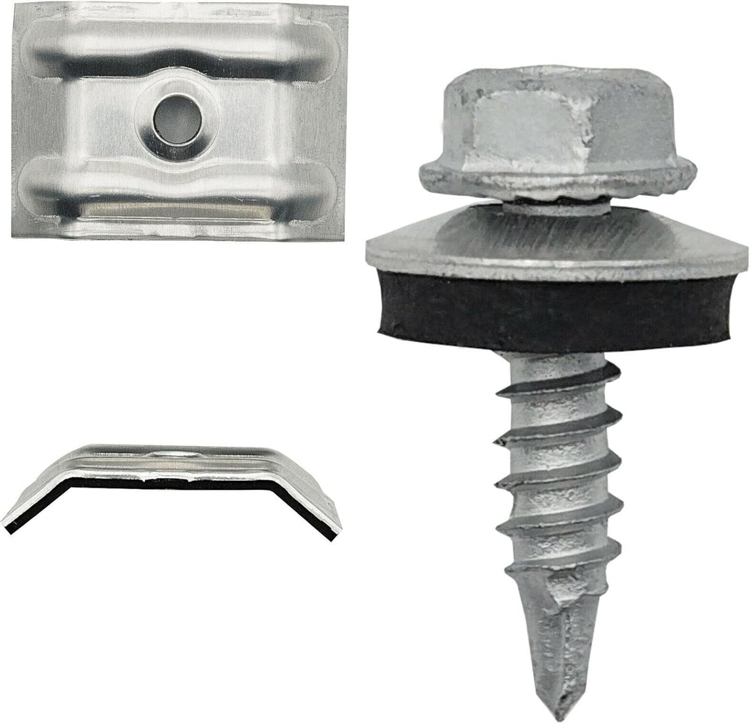 500 Stück Kalotten 33/48 + 4,8 x 20 mm A2 Blank Trapezblechschrauben Selbstbohrend Edelstahl V2A 500