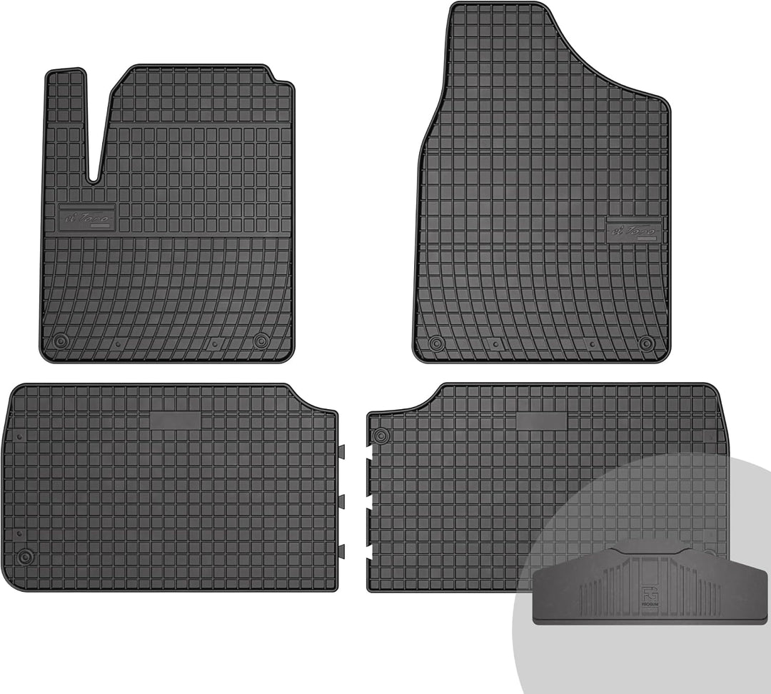 FROGUM EL Toro Gummimatten Ganzjähriges-Set von Autofussmatte Auto Fussmatten für Ford Galaxy I 1995