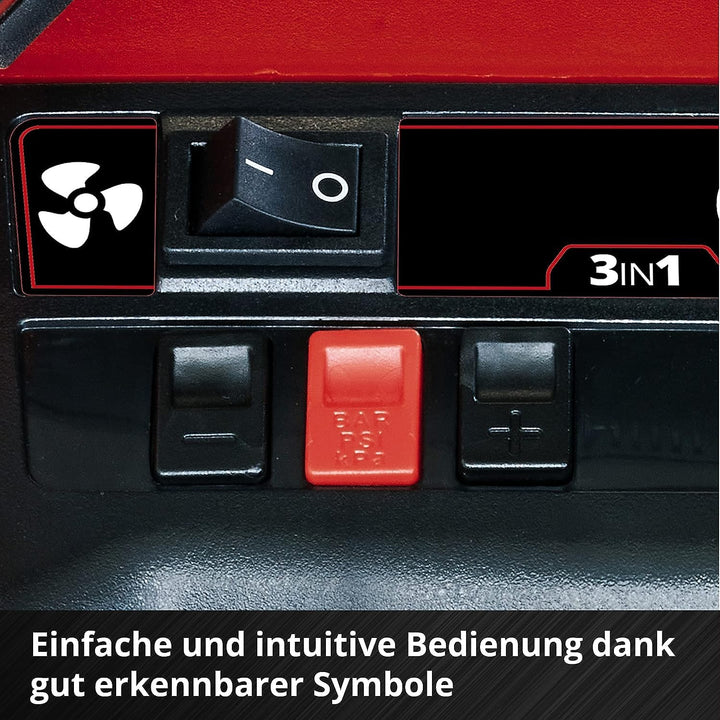 Einhell Akku-Kompressor PRESSITO 18/21 Power X-Change (Li-Ion, 18V, Hoch- u. Niederdruckpumpe, digit