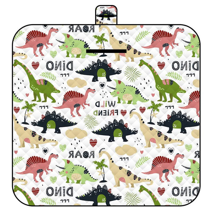 Picknickmatte 2mx2m (Dinosaurier) - Grosse Faltbare wasserdichte Picnic Blanket - Outdoor Krabbeldec