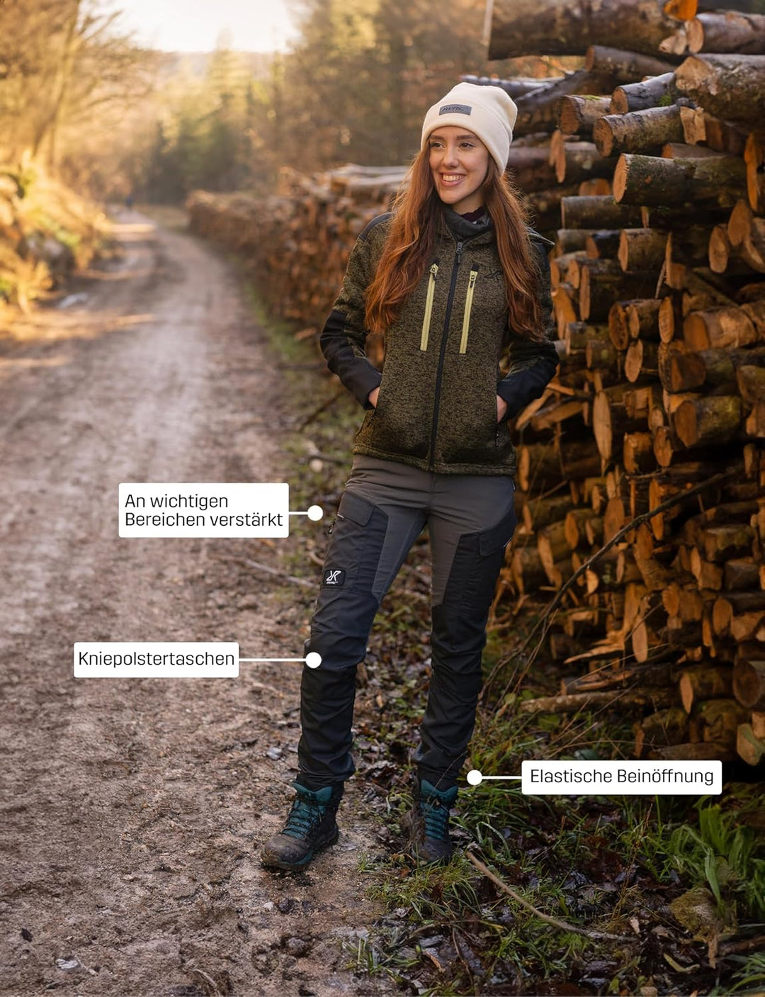 RevolutionRace Damen RVRC GP Pants, Hose zum Wandern und für viele Outdoor-Aktivitäten S Grau, S Gra