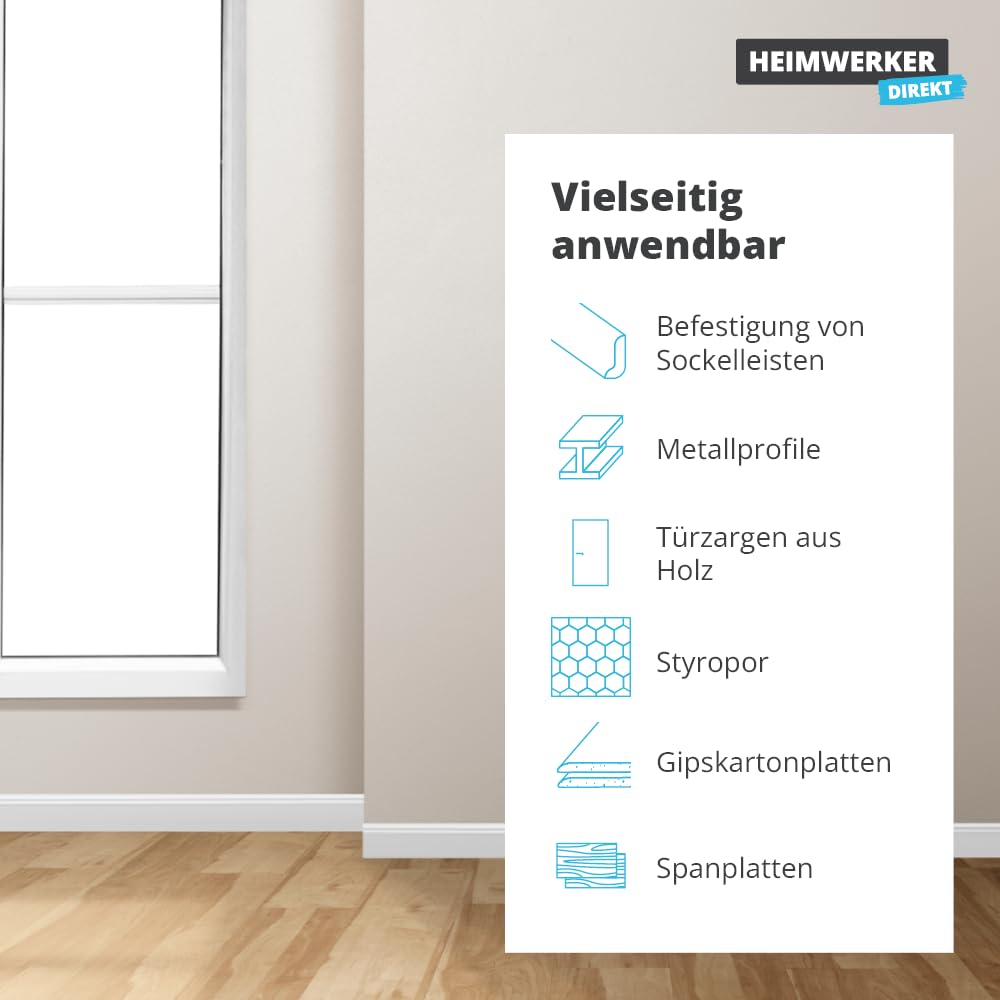 2x Alfa Sockelleistenkleber 300ml/440g weisser Montagekleber mit hoher Anfangshaftung zur Befestigun