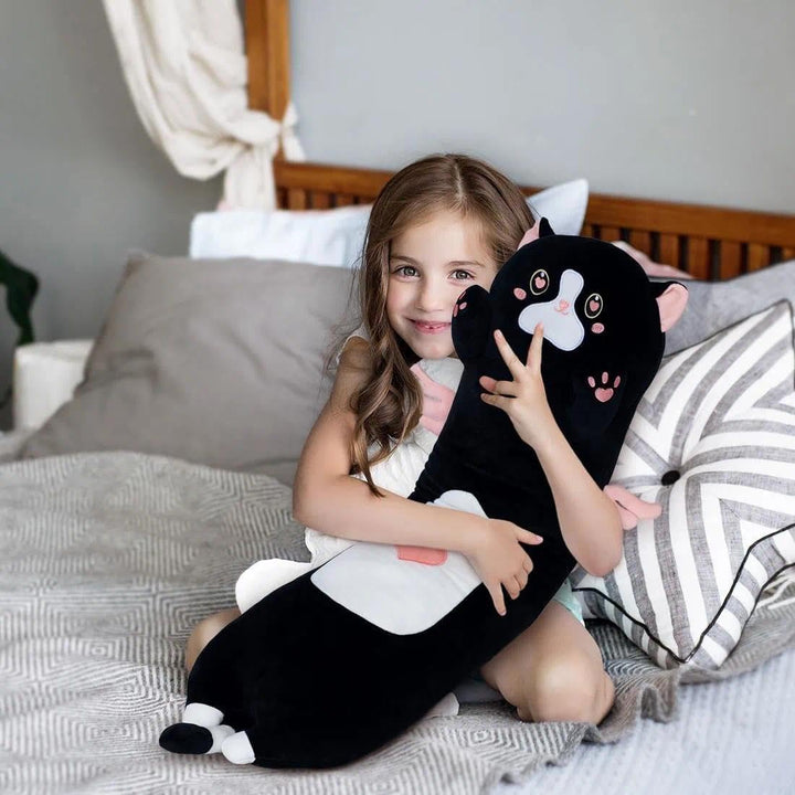 SNOWOLF Angell Cat Kuscheltier Katze Weiches Cute Plüsch Katzenkissen Seitenschläferkissen Kinder Er