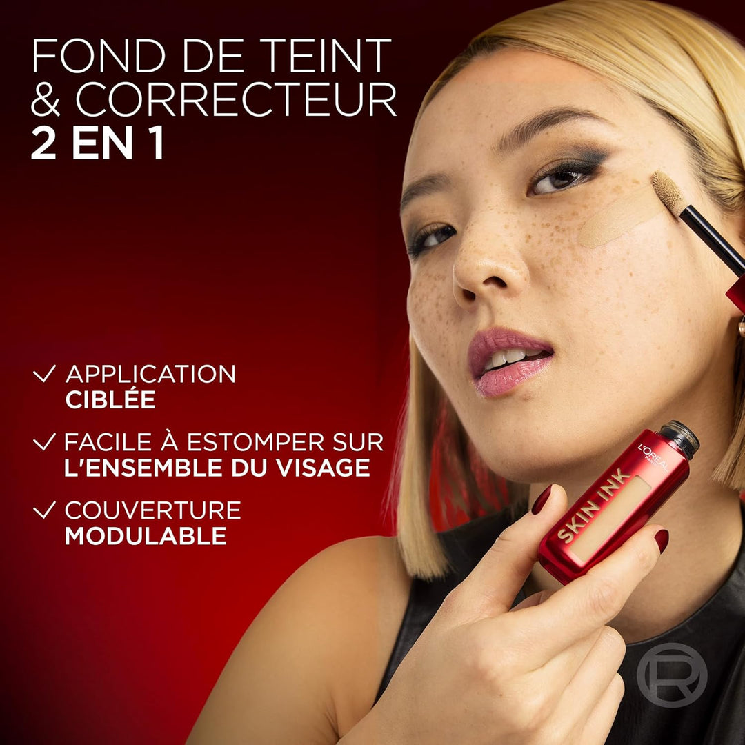 L'Oreal Paris Infaillible Skin Ink, Foundcealer, Deckend wie eine Foundation, Leicht wie ein Conceal