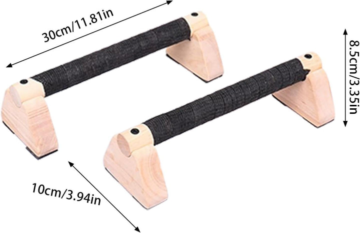 Liegestützgriffe für Männer, Stabile Liegestützgriffe Parallettes, 2x Trainingsgerät mit Holzgriffen