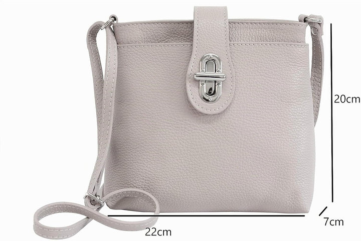 AMBRA Moda Damen echt Ledertasche Handtasche Schultertasche Umhängtasche Citybag Girl Crossover GL00