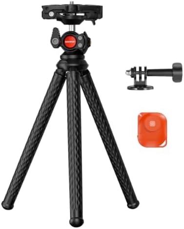 NEEWER Kamerastativ mit Fernbedienung, Mini Flexibl Stativ mit Action Kamera Mount Adapter für Hero
