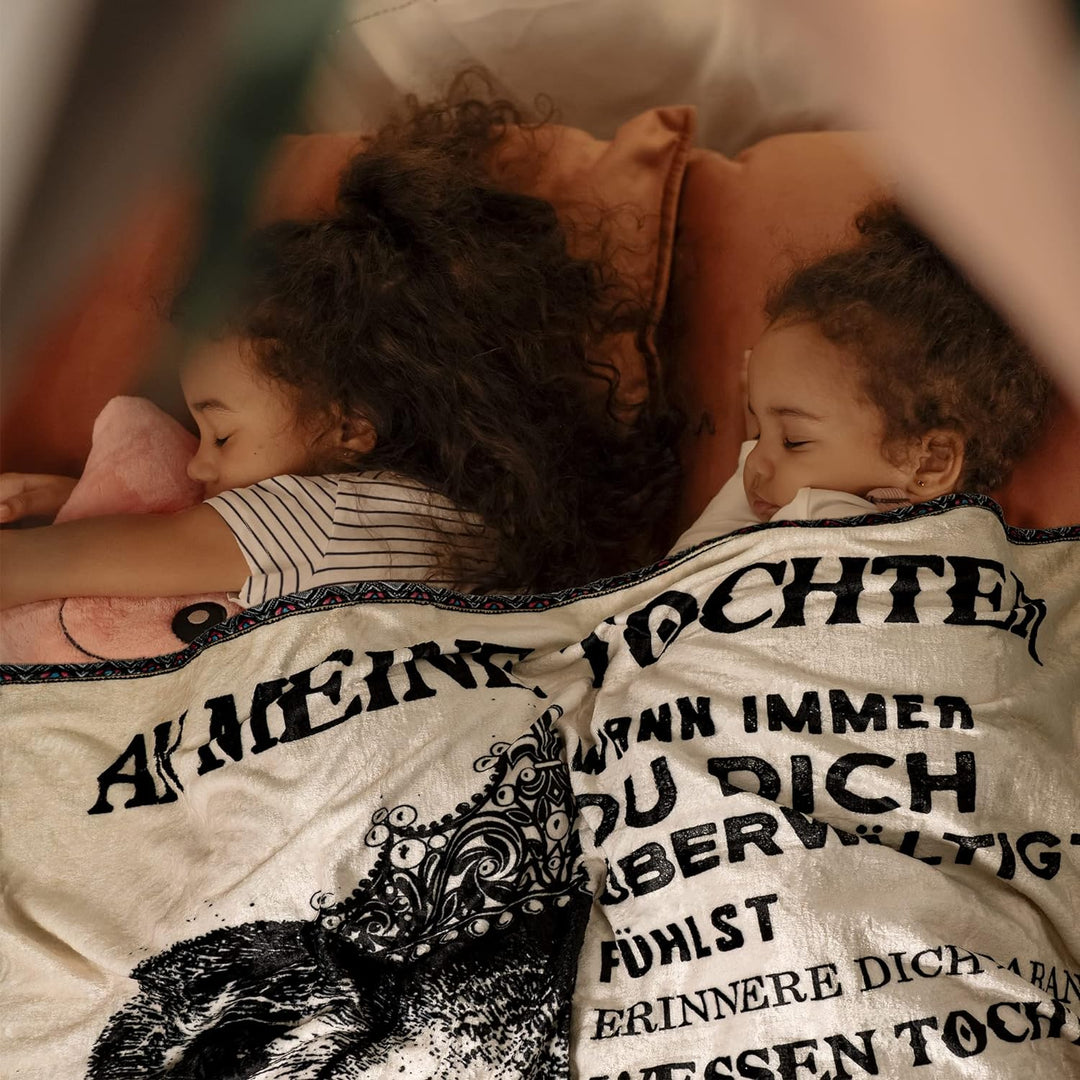 KEMEILA Personalisierte Weiche Decke Für Meine Tochter - Superweiche Flanelldecke Reisedecke Geschen